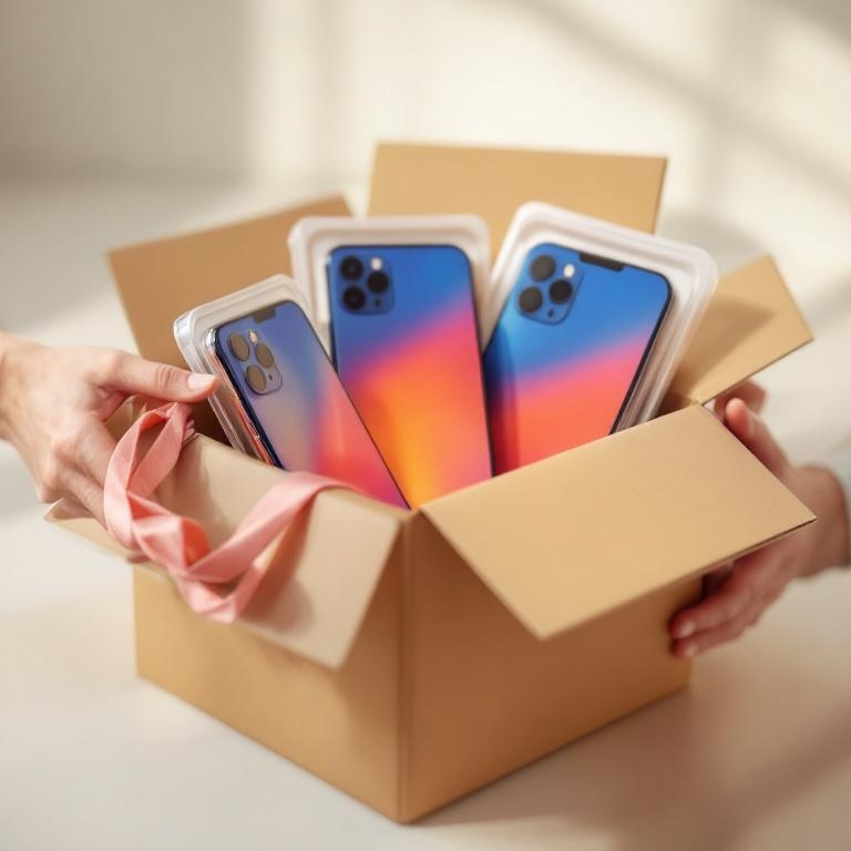Caja de celulares Valta llegando por paquetería