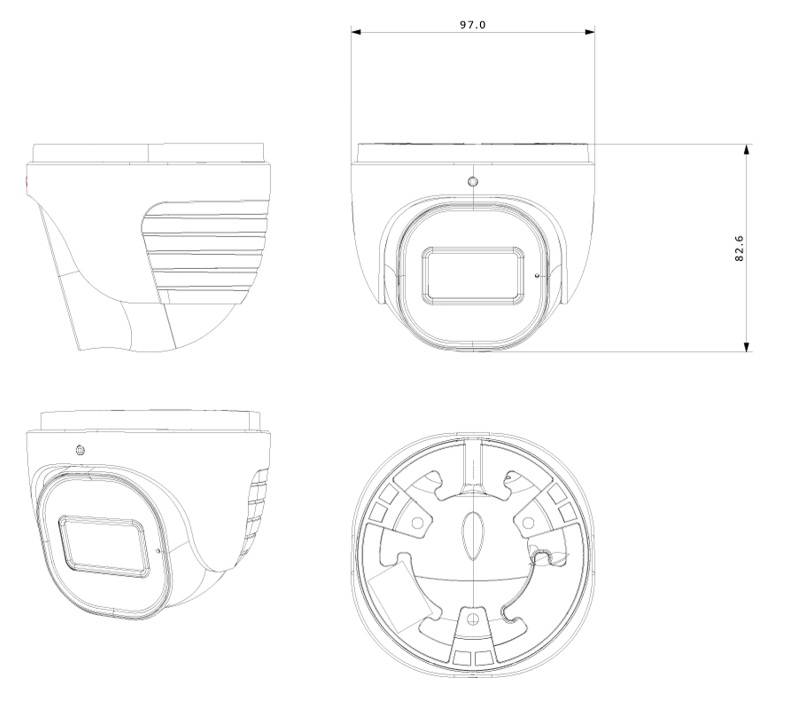 Cámara Domo IP PROVISION-ISR DH-340IPSN-28 — 2