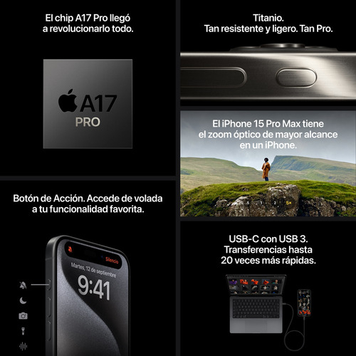 iPhone 15 Pro Max 256 Gb (DS Fisica)