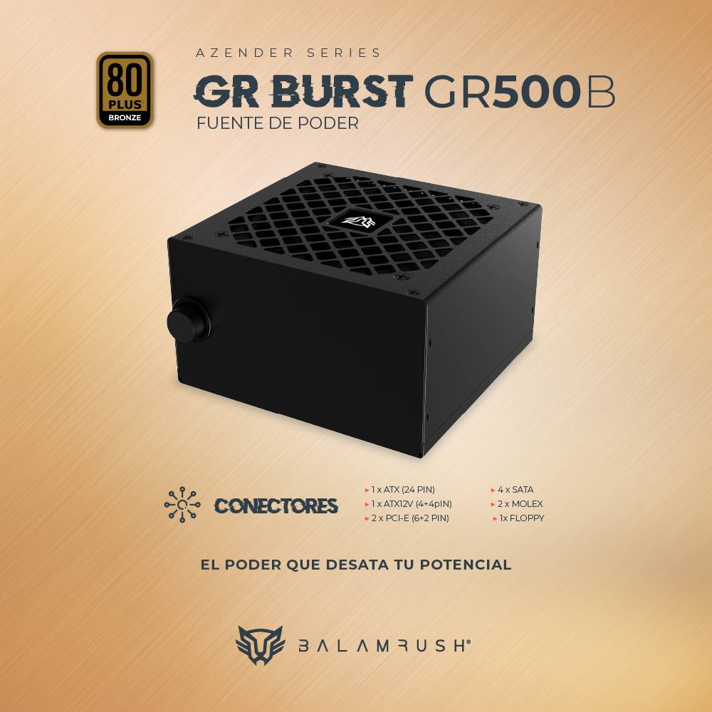 Fuente de poder Balam Rush GR500B  — 3