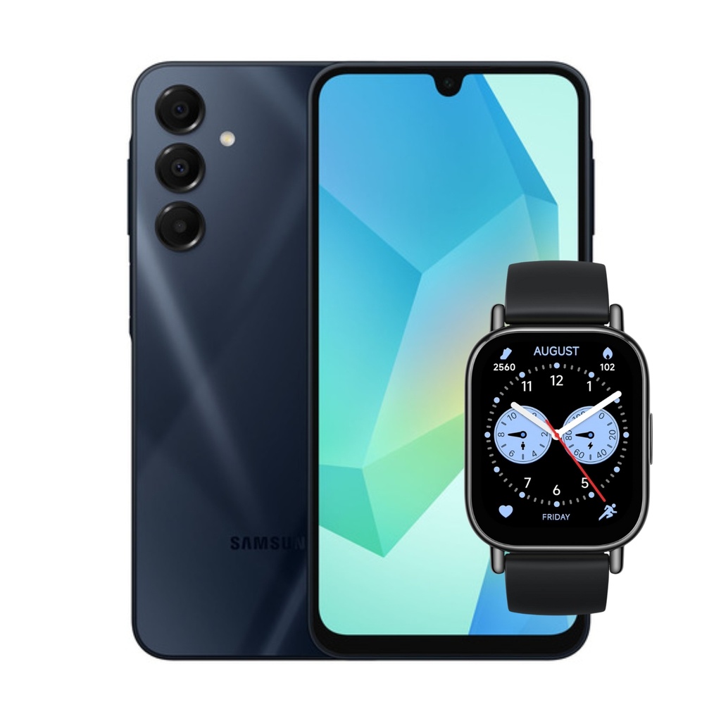 Combo Samsung Galaxy A16 5G 6+128 GB (Latin) Blue Black + Xiaomi Smart Watch 5 Lite