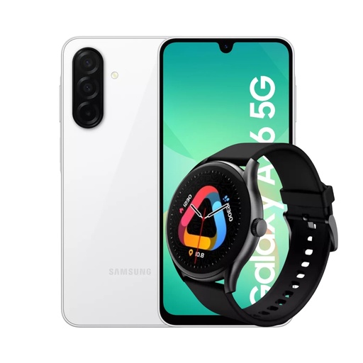 [Comb-Sm-0022895] Combo Samsung Galaxy A26 5G 6+128 GB (Latin) Blanco + Smart Watch QCY GT